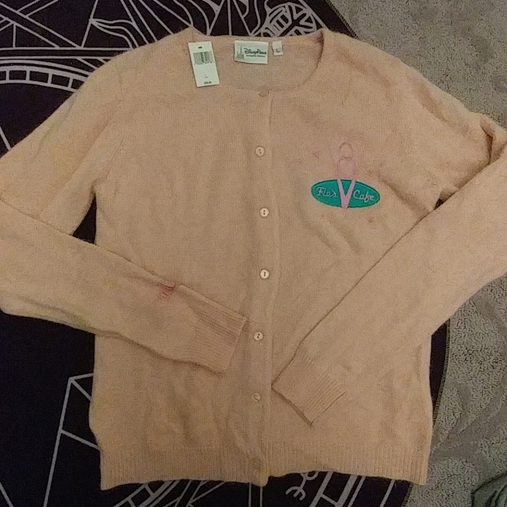 NWT Cars Land Pin up Pink Sweater Cardigan